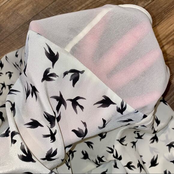 Cooper & Ella Sparrow Bird Print Peplum Top Size Small - Picture 7 of 12